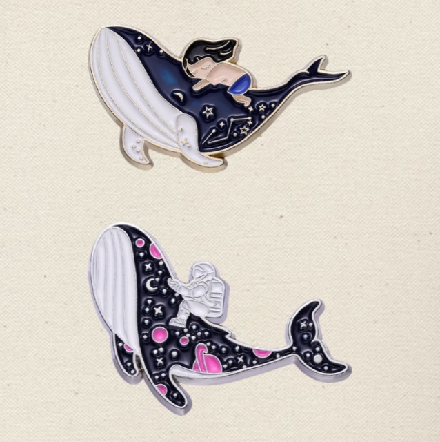 custom lapel pins whale