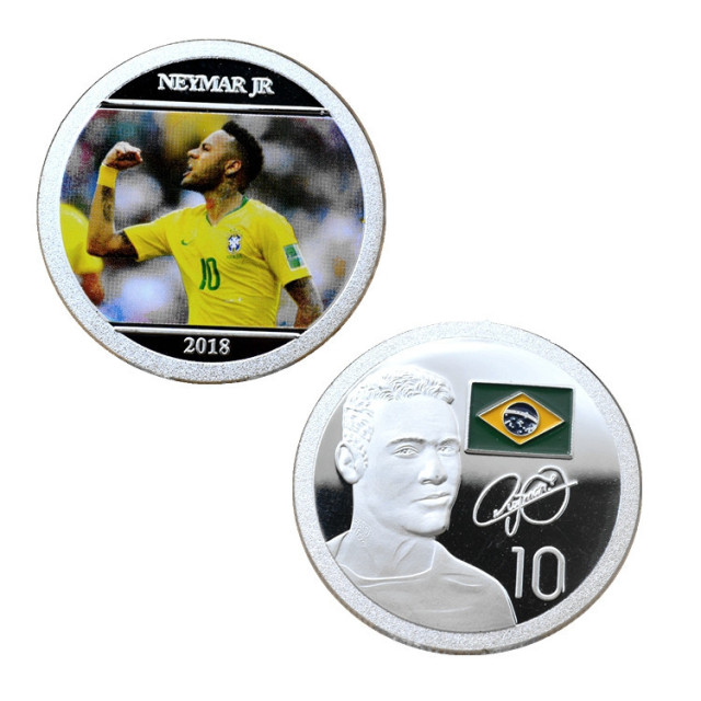 custom football game coin Neymar