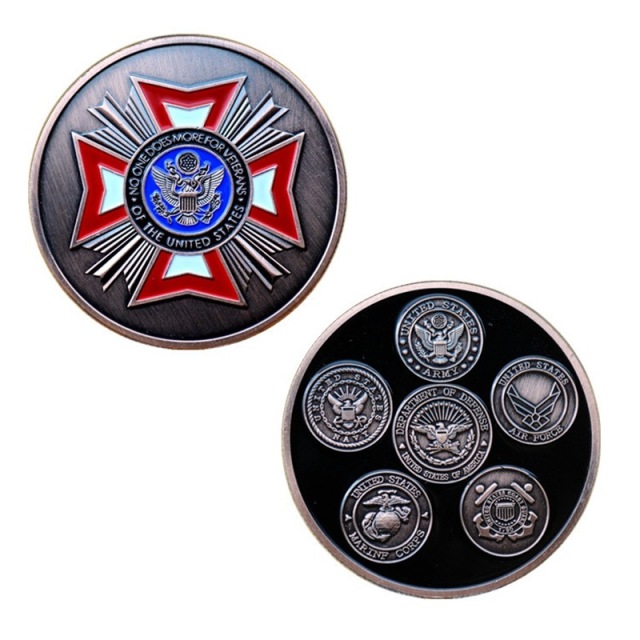 custom veteran coin  air force