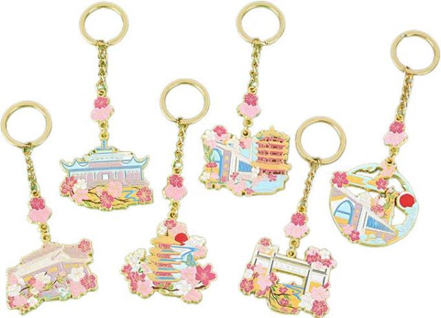Custom Sakura Soft Enamel Keychain