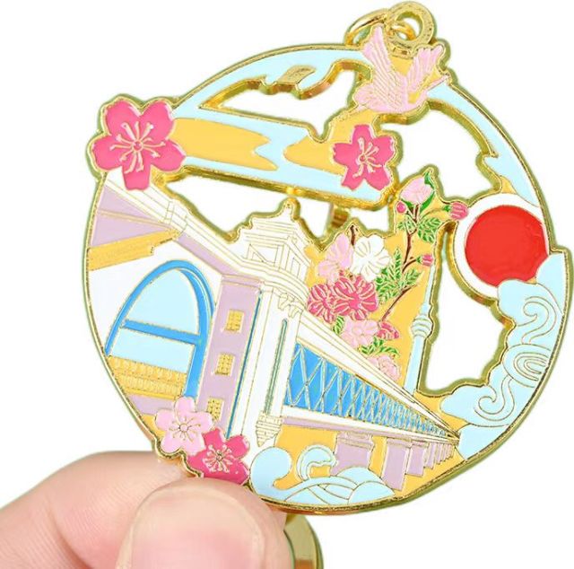 Custom Sakura Soft Enamel Keychain