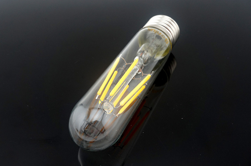 Dimmable T10 Tubular High Brightness Filament COB LED Light Bulb E26 Base Vintage Edison Bulb for T10 Incandescent Bulb Replacement