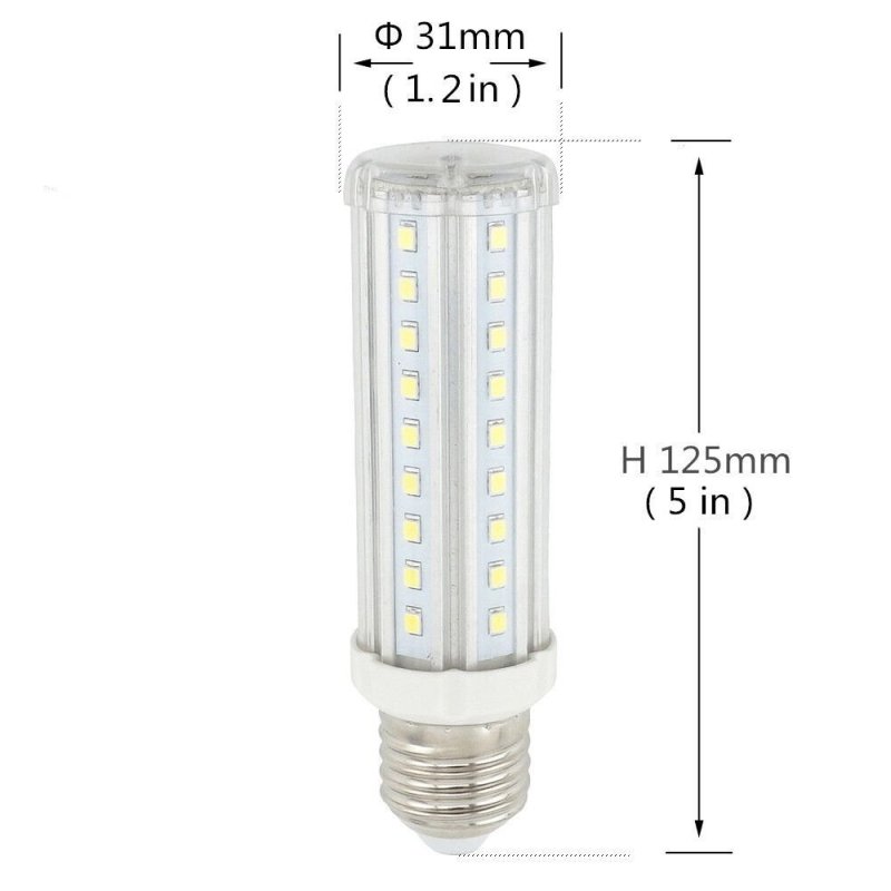 10W Medium Screw Base T10 Tubular LED Bulb  E26 E27 LED Corn Light Tubular Corn Bulb 60W Halogen E26 E27 Bulb Replacement-Pack of 2