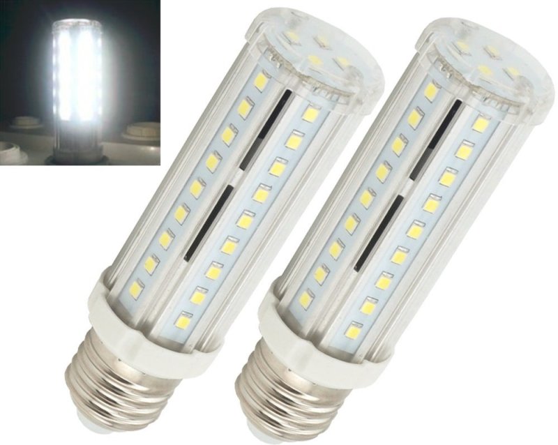 10W Medium Screw Base T10 Tubular LED Bulb  E26 E27 LED Corn Light Tubular Corn Bulb 60W Halogen E26 E27 Bulb Replacement-Pack of 2