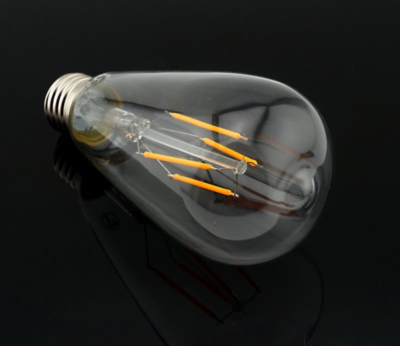 Dimmable LED ST64 4W 8W Vintage Edison Bulb Lamp E26 E27 LED Filament Light Bulb with Retro Incandescent Appearance Pack-4