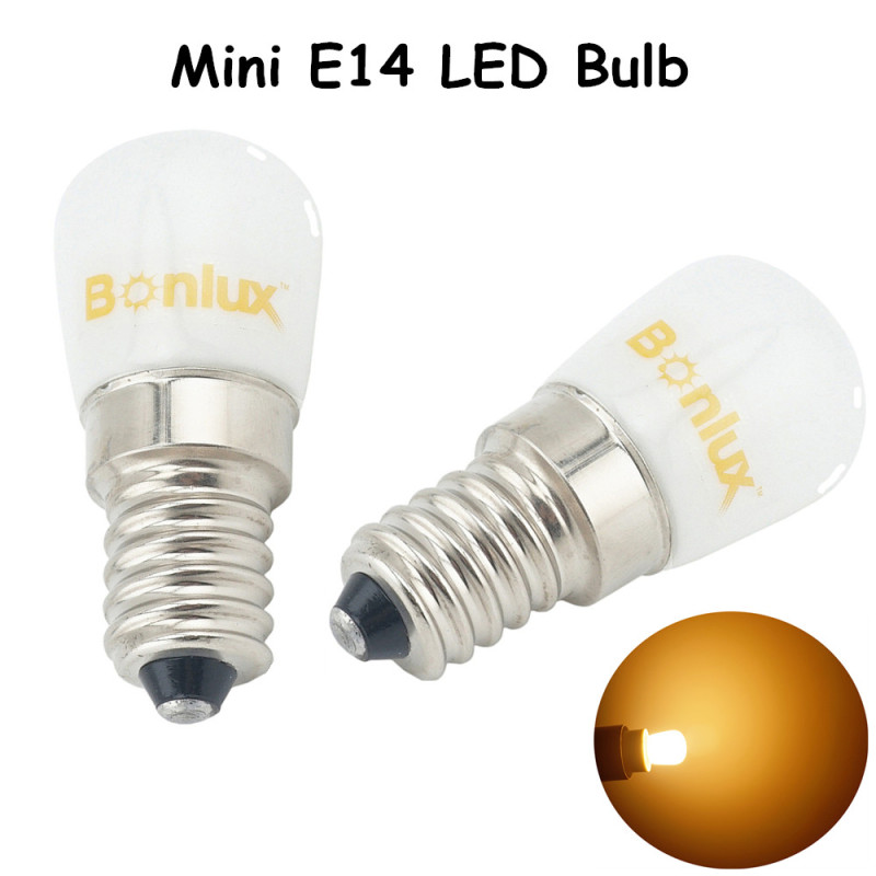 Mini E14 LED Fridge Bulb Light 1.5W 120lm Replace 15W Halogen for Sewing Machine Chandelier Refrigerator Freezer Fridge lighting-Pack of 2