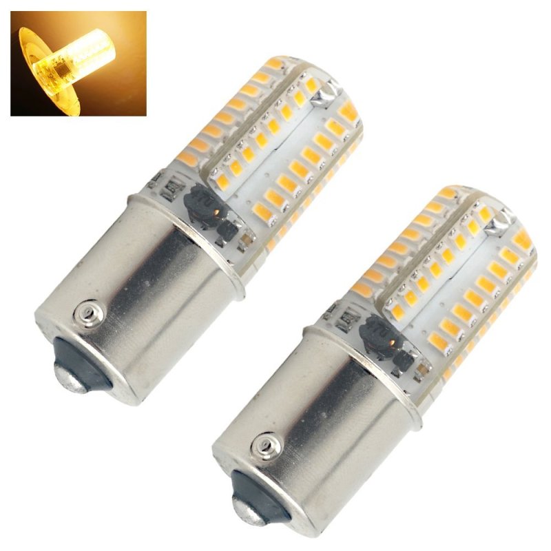 2-pack 3W 250lm DC10-20V BA15S LED Corn Light Bulbs 360 Degree Beam Angle Car Tail Turn Signal Light Bulb