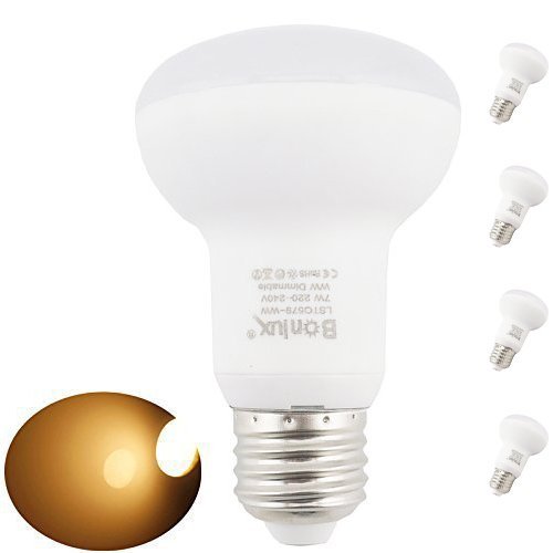 Dimmable 7W E27 LED Reflector Lamp LED R63 Light Bulb 220V Umbrella Spot Light Lamp for Kitchen Living Room Home Lighting-Pack of 4