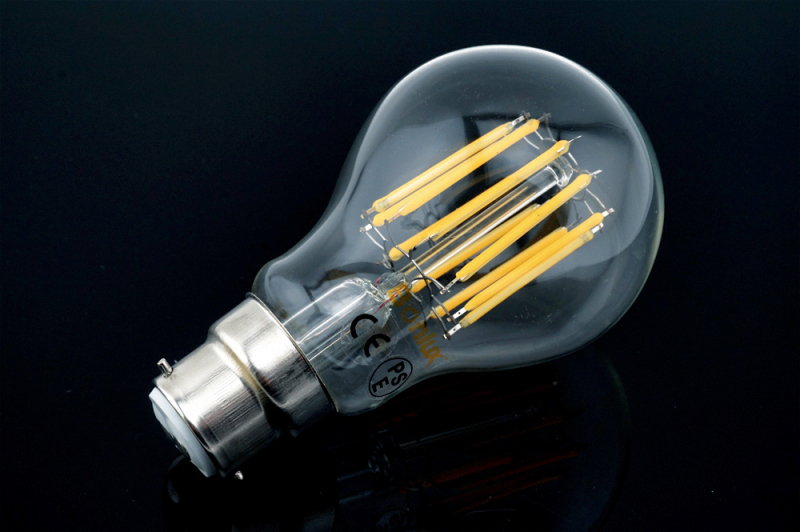 4-Pack 10W Bayonet LED Filament Bulb GLS A60 BC B22 LED Vintage Glass Bulb 100W Incandescent Replacement (Non-dimmable)