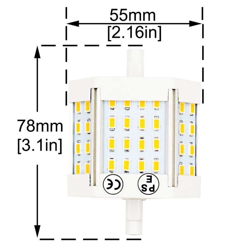 R7S 10W 78mm LED Light J78 T3 LED Double Ended R7S LED Floodlight Bulb Lamp (100W Replacement) Workshop Stage Studio Landscape Lamp (pack of 2)