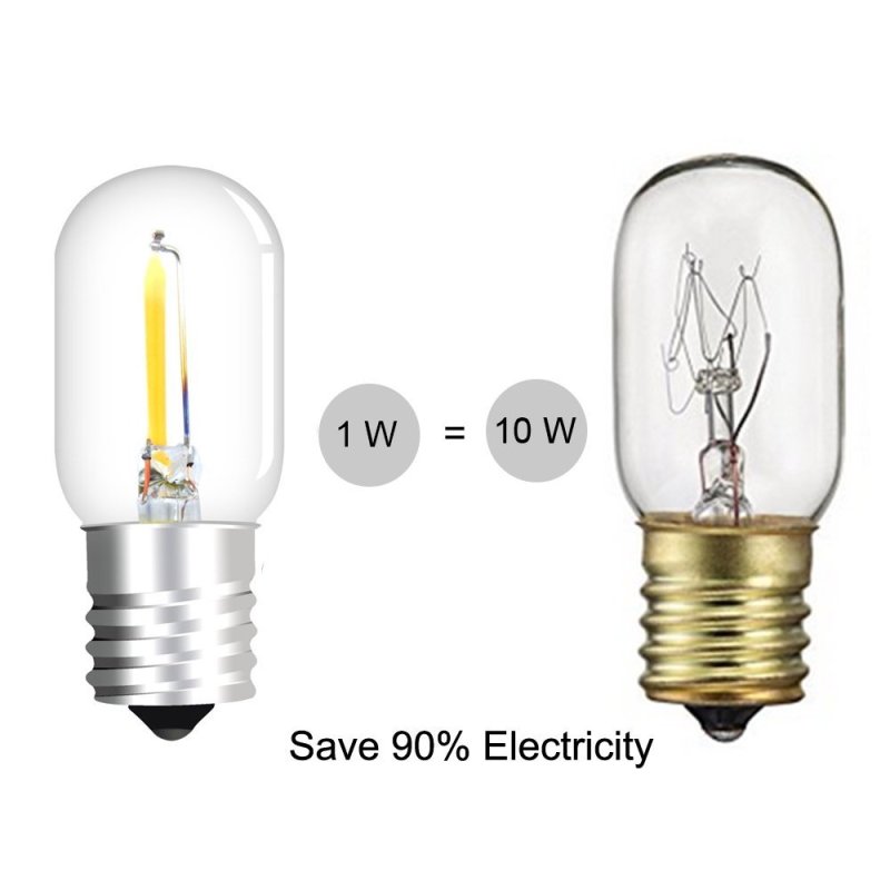 1W E17 T22 LED Edison Filament Bulb 10W Replacement Light, Intermediate Base LED Microwave Oven Appliance Light
