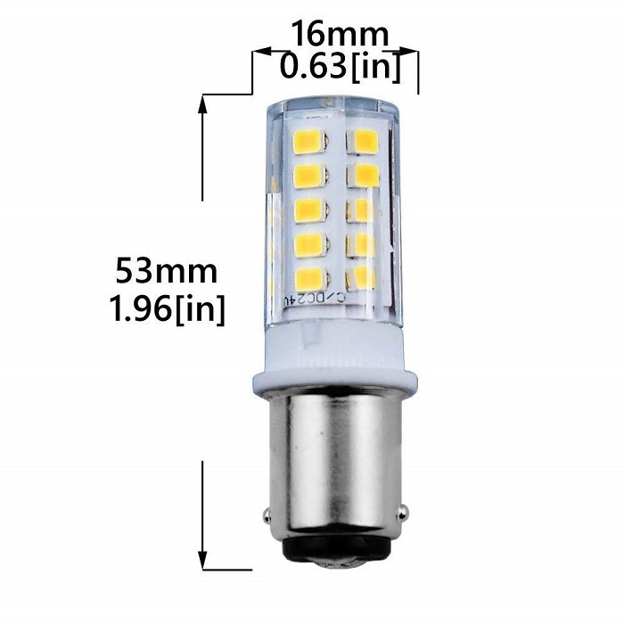 Bonlux 3.5W BA15d LED Light Bulb 24V Double Contact Bayonet SBC Replacement Lamp for  Motorhome Trailer  Lighting Bulbs (2-Pack)