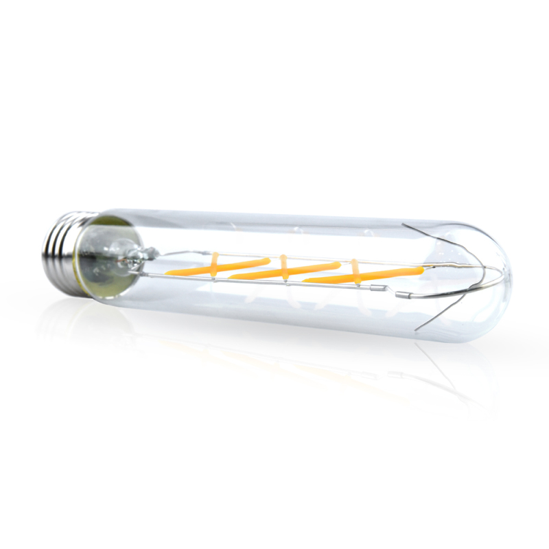 Dimmable T10 Tubular LED Filament Light Bulbs 6 Watts LED Tube Bulb Medium E26 Base 80 Watt Incandescent Equivalent (3-Pack)