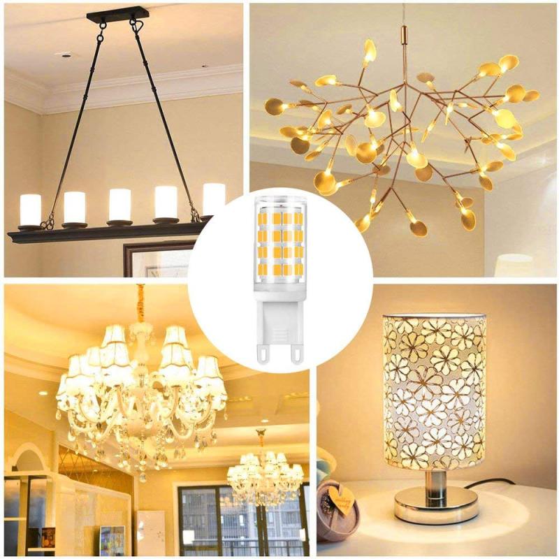 Dimmable G9 LED Bulb 35W Halogen Equivalent T4 JD Type Ceramic G9 Base Bulb,  No Strobe, Flicker Free LED G9 for Chandelier, Ceiling Fixture
