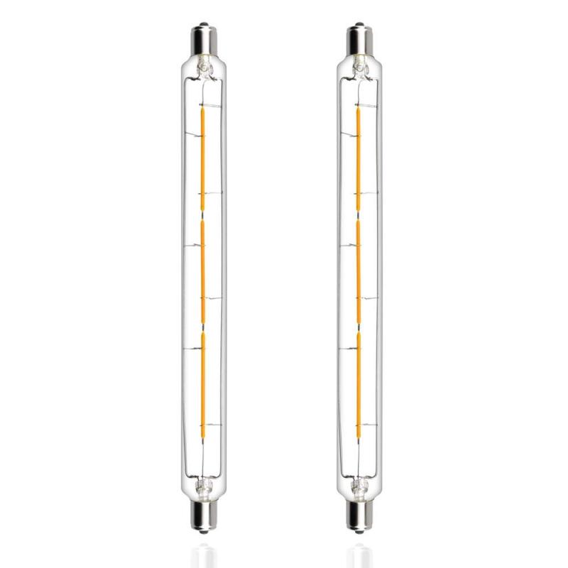 Bonlux 4W S15 284mm LED Light Bulbs 60W S15 Striplight Replacement T25 Tubular Lamp S15s Fitting LED Clear Filament Light bulb