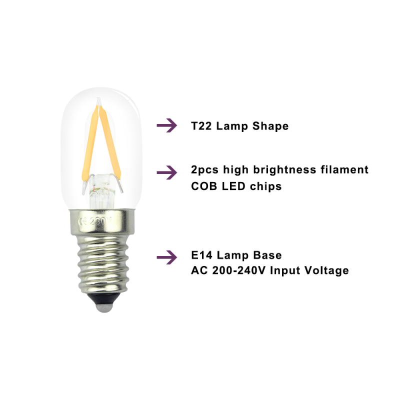 E14 LED Universal Fridge Freezer Lamp 15W E14 T22 LED Replacement SES LED Pygmy Bulb 2W 150lm 15W replacment AC 200-240V Dimmable LED Appliance Light