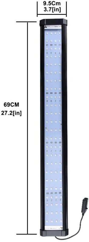 RGB LED Aquarium Light - Color Changing LED Fish Tank Hood Light with Extendable Brackets, Dimmable RGB LED Light