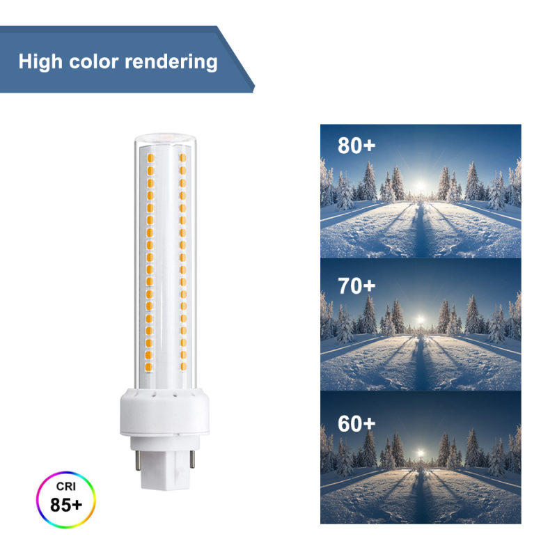 12W LED G24 2-pin Base Light Bulb 26W CFL/Compact Fluorescent Replacement G24 LED PL Retrofit Lamp 360 Degree Beam Angle (2-Pack)