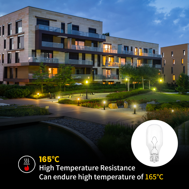12V low voltage 7 Watt T5/T10 halogen Light Bulbs, Warm White 2700K for Outdoor Landscape(10 packs)