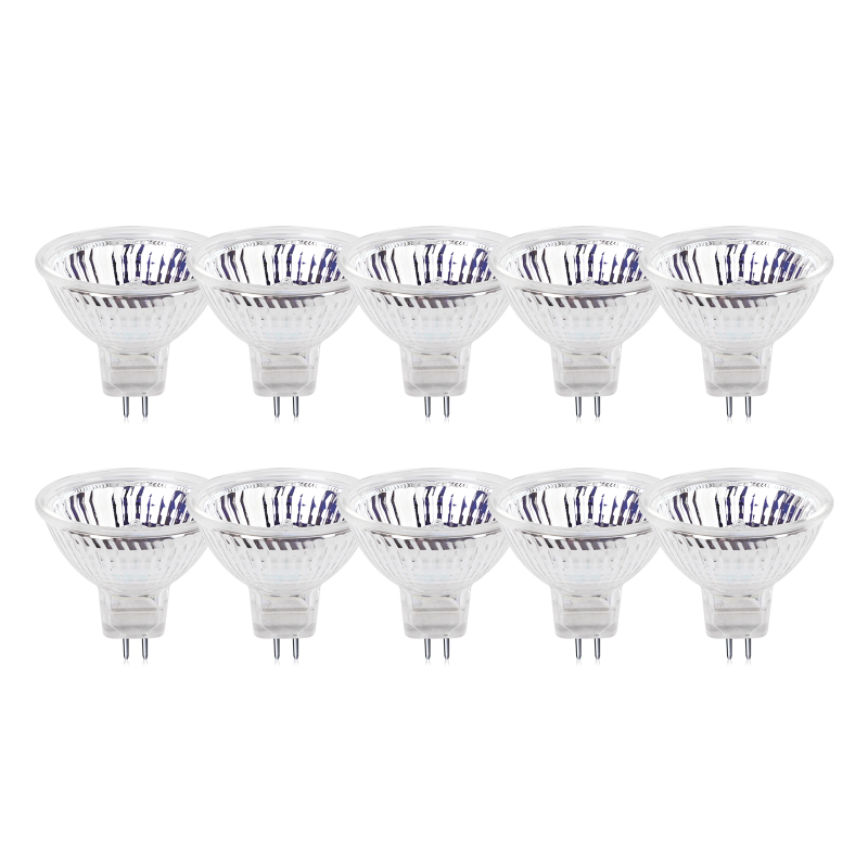 Dimmable 35W 2 Pin 12V MR16 GU5.3 Halogen Spotlight Bulbs Warm White 2800K 30° Beam Angle for Ceiling Light Downlight Lighting (10-Pack)