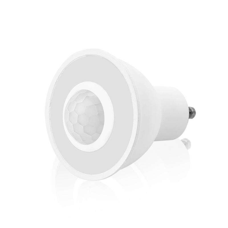 5W GU10  Smart LED Motion Sensor Spotlight Bulbs PIR Detection 500Lm Auto On/Off  for Stairs, Garage, Corridor, Walkway, Yard, Hallway(4-pack)