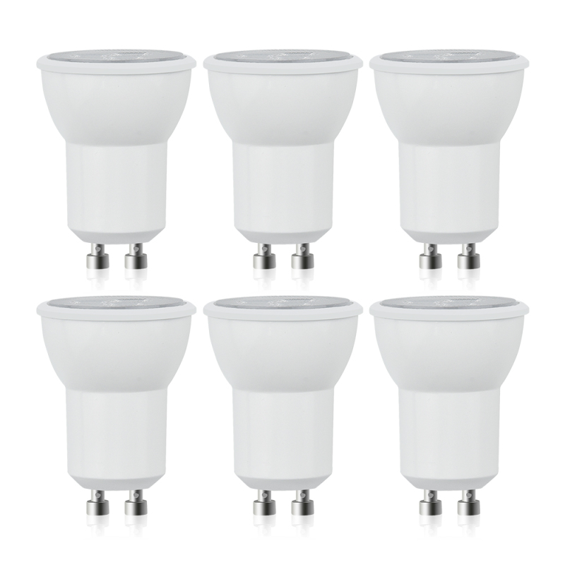 3W Non-dimmable 120V GU10 MR11 LED Spotlight Bulbs 25-35W Halogen Bulb Equivalent for Home Living Room Porch(6-Pack)