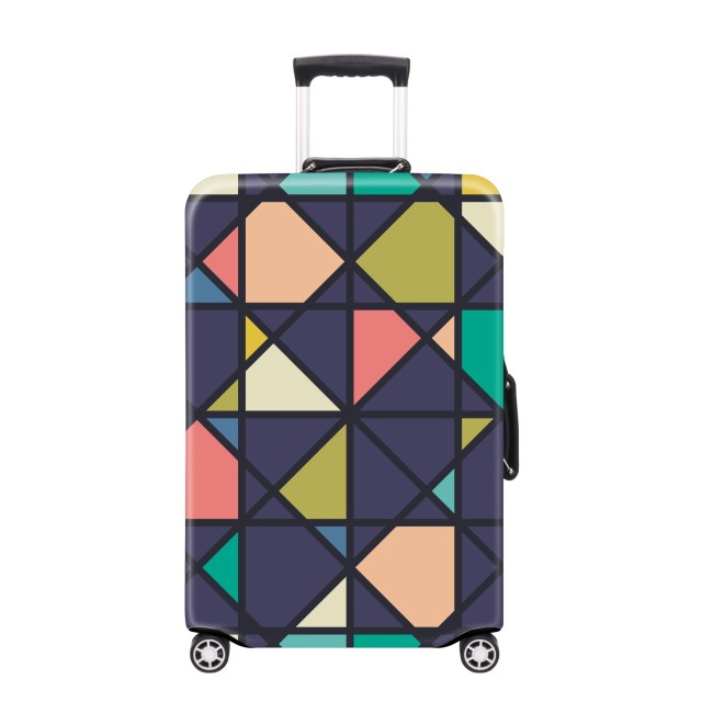 JUSTOP custom geometric suitcase cover sublimation suitcase cover waterproof neoprene suitcase cover
