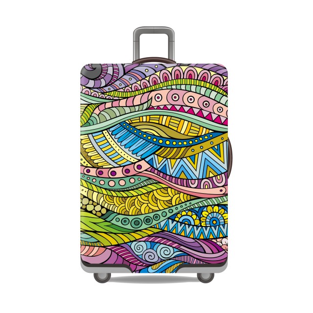 JUSTOP jersey fabric luggage cover custom print luggage cover silicone suitcase cover