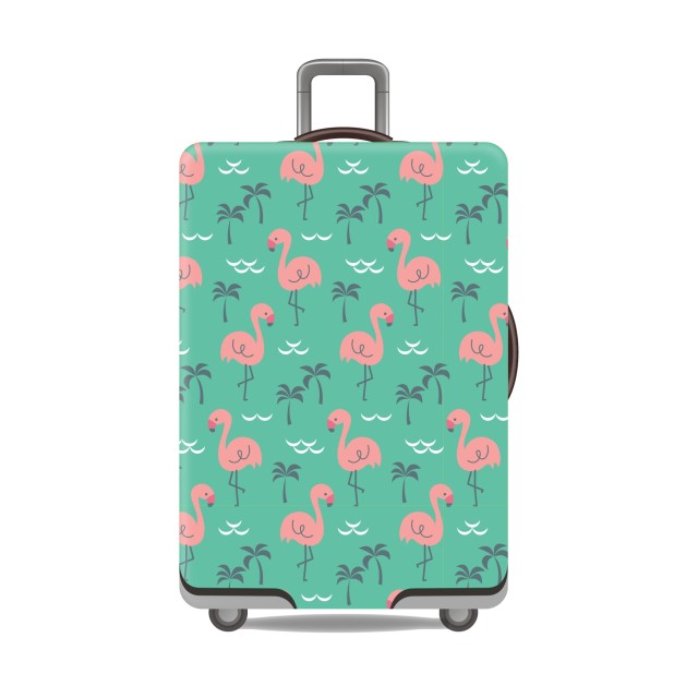 JUSTOP jersey fabric luggage cover custom print luggage cover silicone suitcase cover