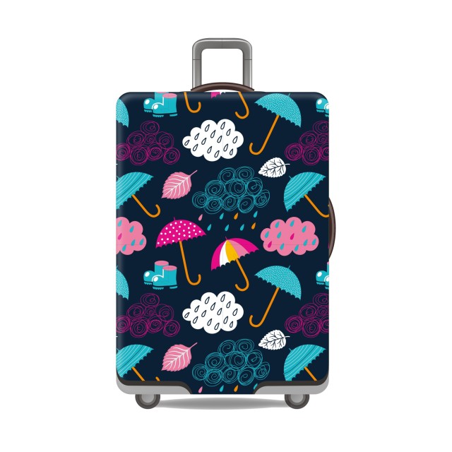 JUSTOP jersey fabric luggage cover custom print luggage cover silicone suitcase cover