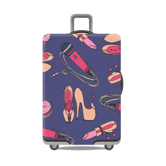 JUSTOP jersey fabric luggage cover custom print luggage cover silicone suitcase cover