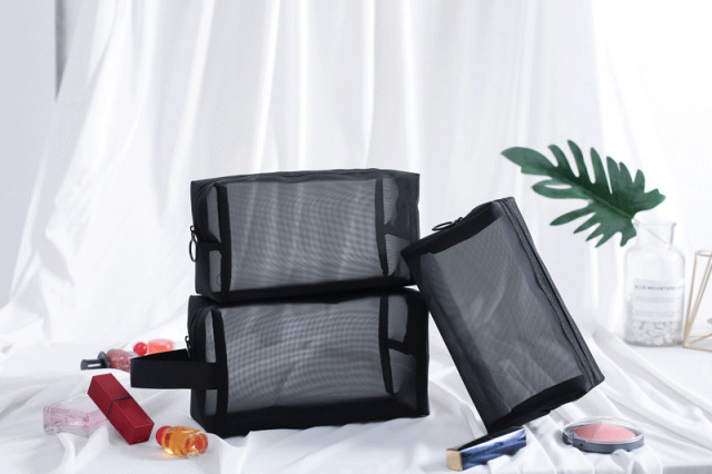 JUSTOP clear makeup bag nylon travel cosmetic bag canvas cosmetic bag