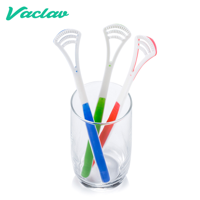 Vaclav 3PcsPack Tongue Brush Tongue Cleaner Scraper Cleaning Tongue Scraper For Oral Care Oral Hygiene Keep Fresh Breath