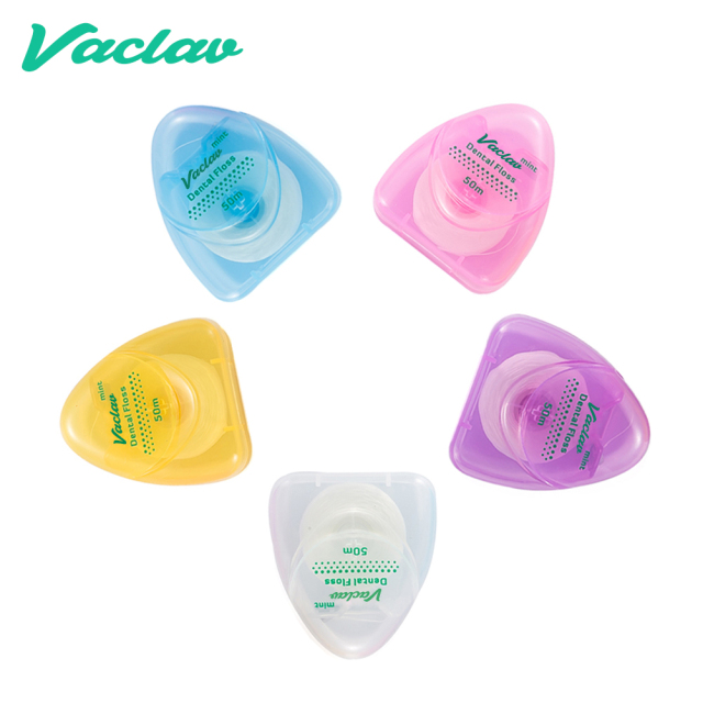 Vaclav Dental Floss 50 meter 54 Yard Floss Dental Mint Flavor Floss Pick Dental Flosser Interdental Brush Tooth Pick Stick String