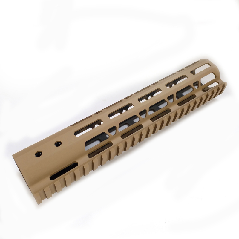 Ultra Light Super Slim Free Float 223 M-LOK Handguard With Steel Barrel Nut Tan Color