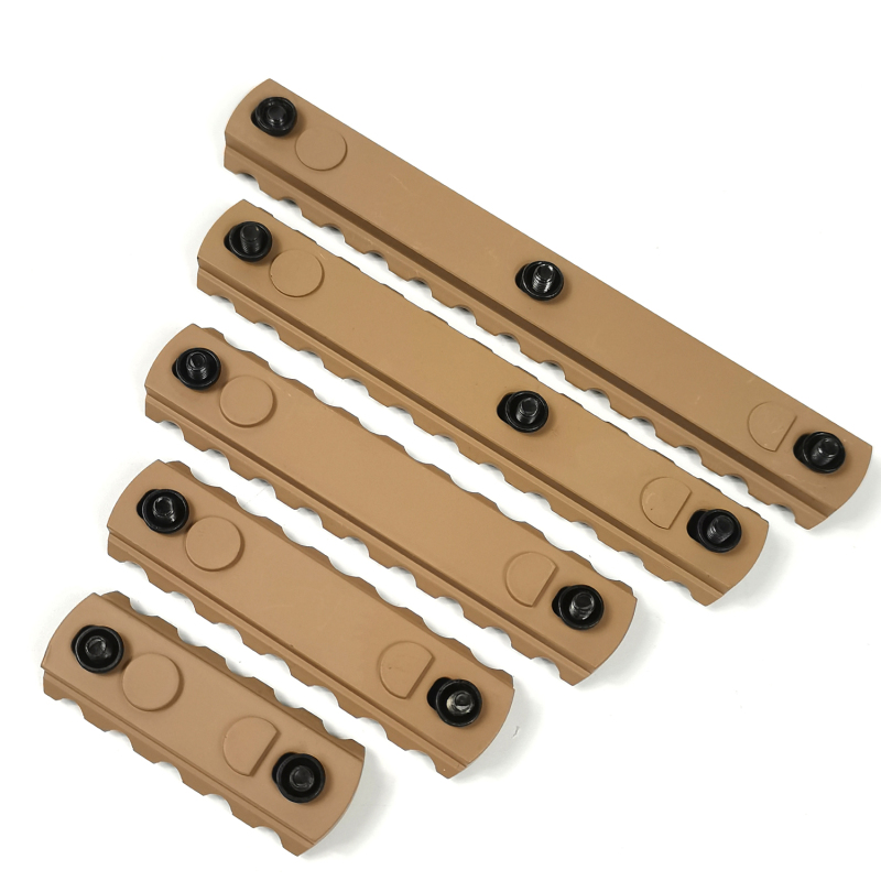 CNC Aluminum Picatinny Rail Section For Keymod Handguards Tan Color