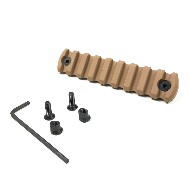 CNC Aluminum Picatinny Rail Section For Keymod Handguards Tan Color