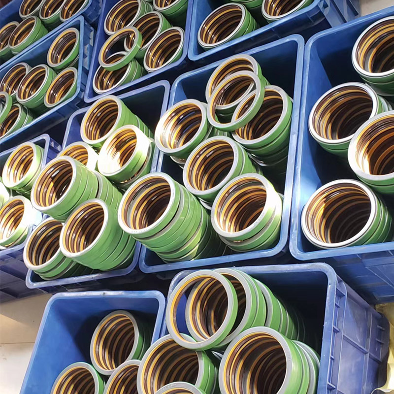 Bulk packaging and pallet cargo of heavy duty trailer wheel grease seals ready for international shipping.