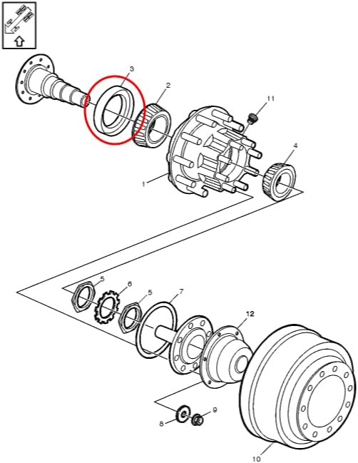 Technical cutaway diagram of premium heavy duty oil bath seal showing triple-lip dirt exclusion system.