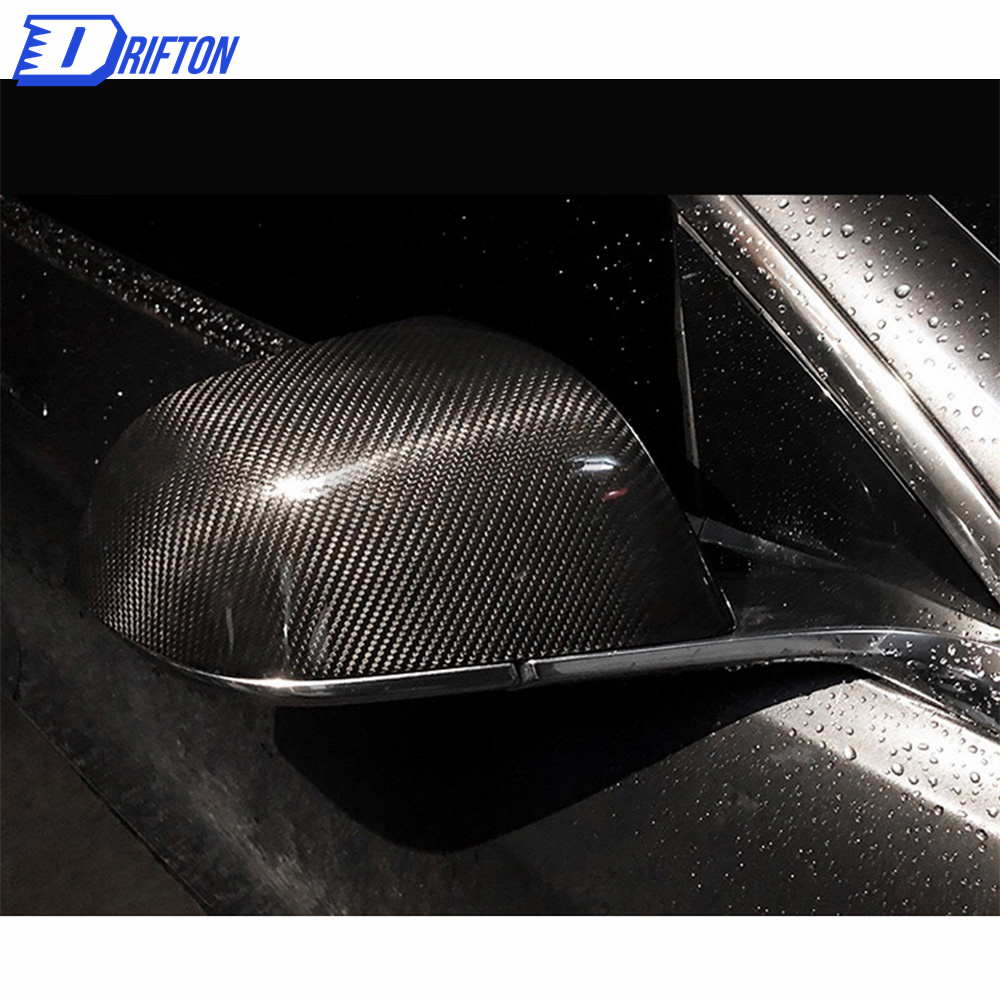 Carbon Fiber Mirror Cover Stick On For Tesla Model Y 2020-2021
