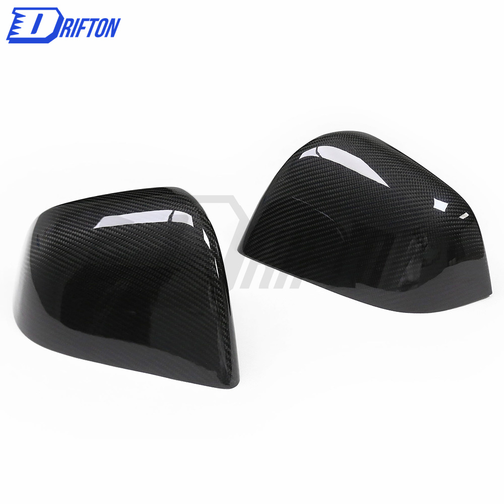 Carbon Fiber Mirror Cover Stick On For Tesla Model Y 2020-2021