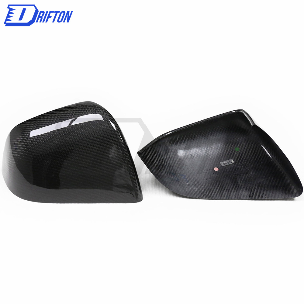 Carbon Fiber Mirror Cover Stick On For Tesla Model Y 2020-2021