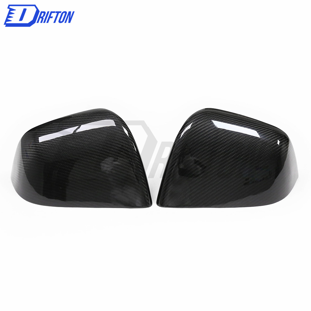 Carbon Fiber Mirror Cover Stick On For Tesla Model Y 2020-2021