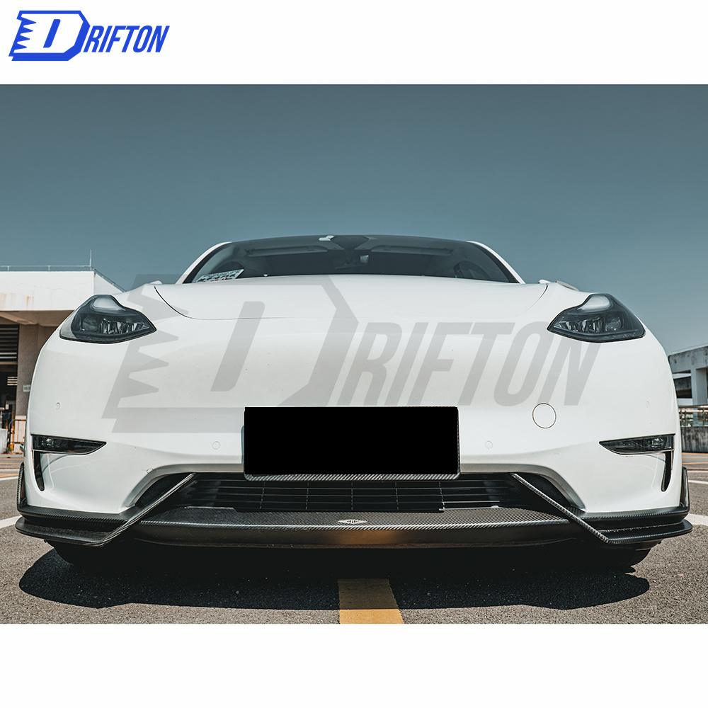 MIW Style Forged Dry Carbon Fiber Front Lip For Tesla Model Y 2020-2021