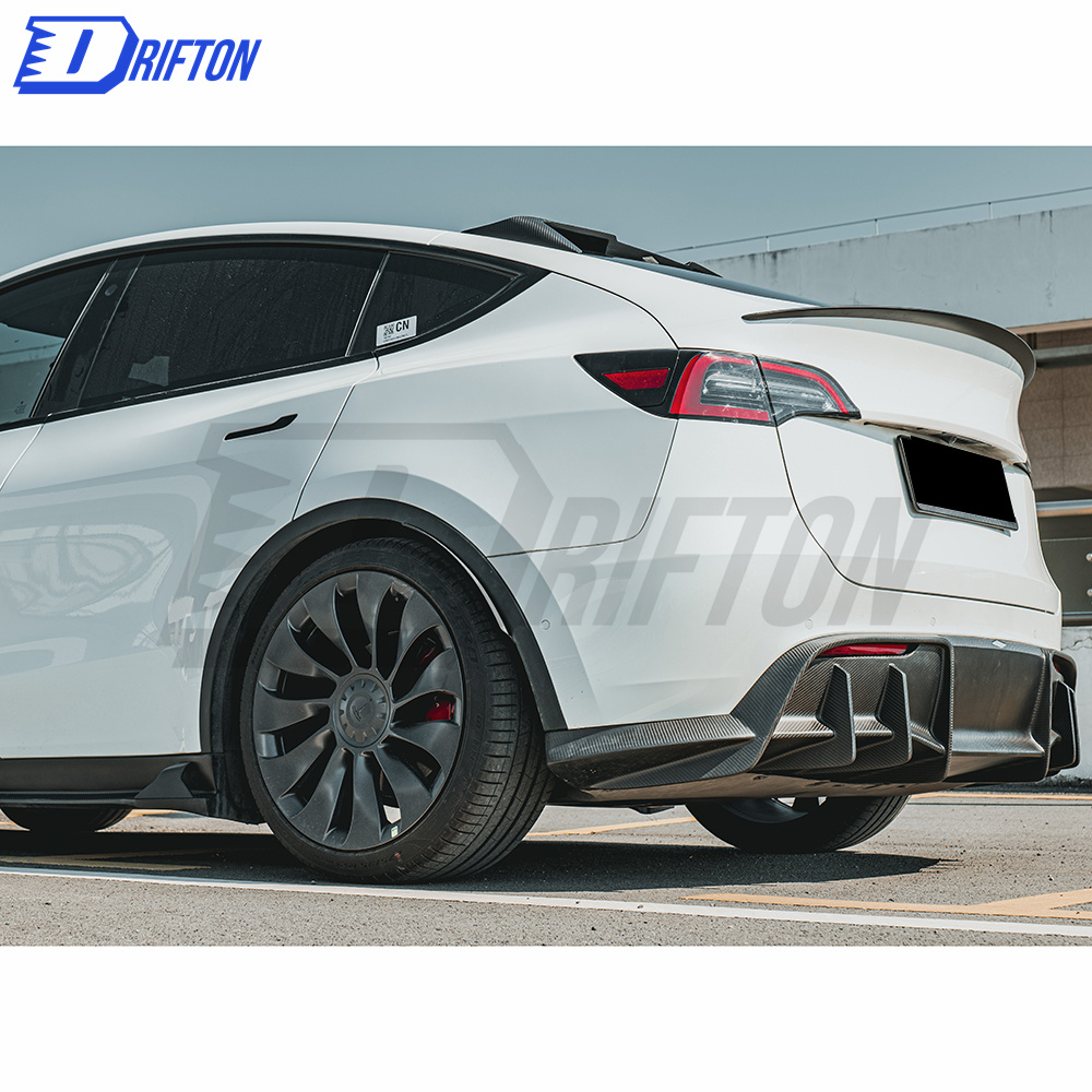 MIW Style Forged Dry Carbon Fiber Roof Spoiler For Tesla Model Y 2020-2021