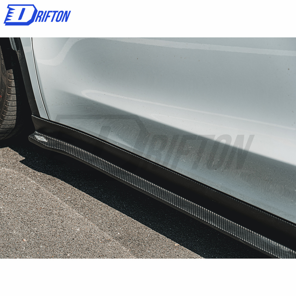 MIW Style Forged Dry Carbon Fiber Side Skirt For Tesla Model Y 2020-2021