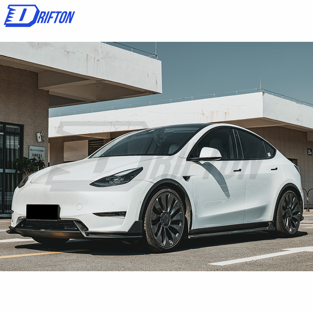 MIW Style Forged Dry Carbon Fiber Side Skirt For Tesla Model Y 2020-2021