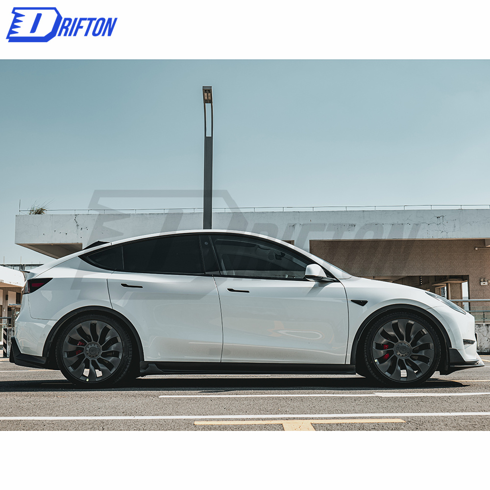 MIW Style Forged Dry Carbon Fiber Side Skirt For Tesla Model Y 2020-2021