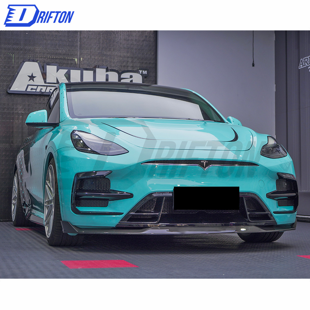 SD Style Dry Carbon Fiber Hood For Tesla Model Y 2020-2021