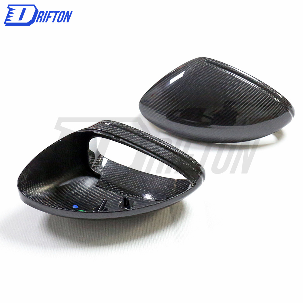 Dry Carbon Fiber Mirror Cap (replacement) RHD For Porsche 718 Cayman Boxster 2016-2020